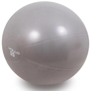 Imagem de Bola Pilates Com Bomba 55cm VP1034 Vollo, Cinza
