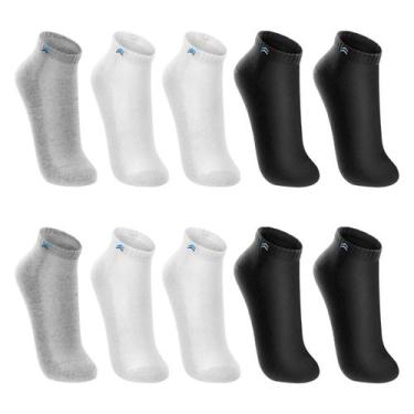 Imagem de Kit 10 Pares de Meias Up 3225 Cano Curto Algodão - Sortido - QLC SPORT