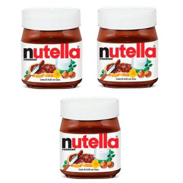 Imagem de Kit 3 Creme Avelã Nutella Ferrero 350g cada