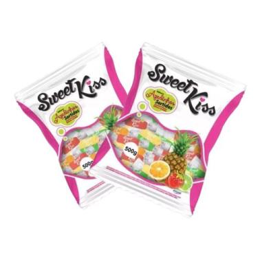 Imagem de Bala Freegells Sweet Kiss Sortida tipo Paulistinha 500g - 2 Pacotes