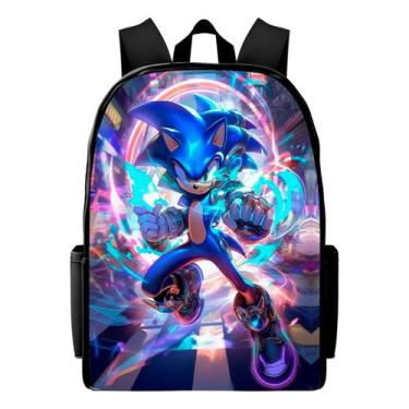Imagem de Mochila Escolar Infantil Sonic O Herói Azul Novidade Juvenil - Now Boy