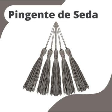 Imagem de Pingente De Seda Tassel - Franja - Cinza Escuro - Com 20 Unidades - Ny