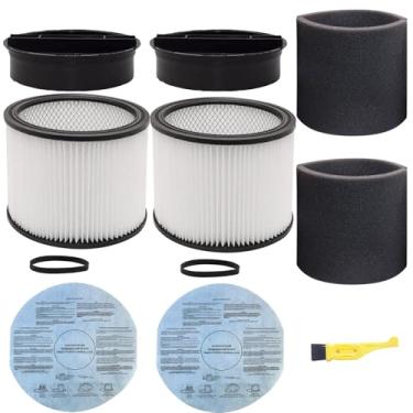 Imagem de Filtro de substituição para Shop Vac 90304 90333 90350 90107 9030400 e 90585 luva de espuma, serve para a maioria dos aspiradores de pó molhado/seco de 5 galões ou mais (pacote com 10)
