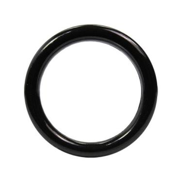 Imagem de Argola Plástica 7,9cm Média Resistente Preta Para Artesanato 10 Peças 