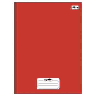 Imagem de Caderno Costurado 1/4 Tilibra Capa Dura Mais+ Vermelho 48 Folhas Embal