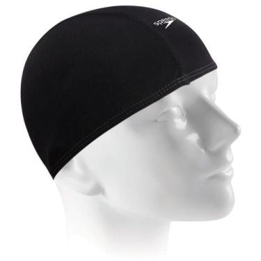Imagem de Touca Natação Speedo Hidroginástica Xtrafit 528856 Helanca, Preto