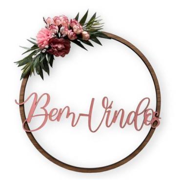 Imagem de Enfeite de Porta de Entrada com Flores Minimalista - Poá de Luxo