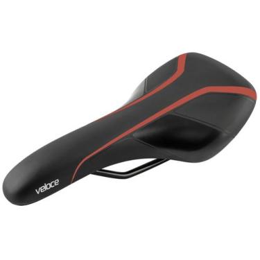 Imagem de Selim Veloce Rvs  Preto Vermelho - SELLE ROYAL