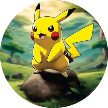 Imagem de Painel Festa Redondo Pikachu Mod.2, 3d Sublimado 1,50 Dia - Fantasia B