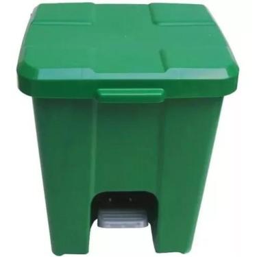 Imagem de Lixeira quadrada 60L com pedal - JSN, Verde