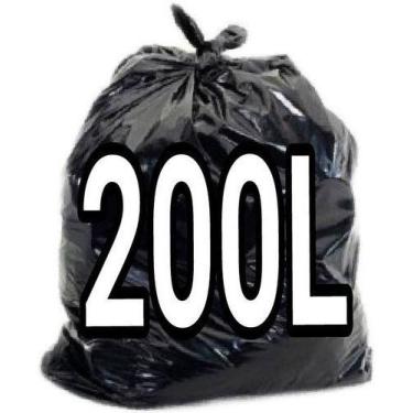 Imagem de Saco De Lixo 200 Litros Preto 100 Unid Resistente - HIGIPACK