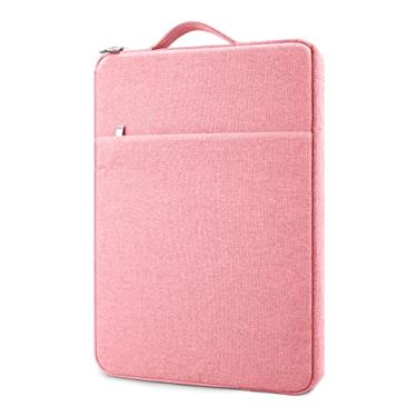 Imagem de MicaYoung Capa para laptop de 13 polegadas compatível com MacBook Air de 13 polegadas M4 M3 M2 M1/ Pro 13 M3 M2 M1, capa impermeável para Chromebook e bolsa com zíper para computador, rosa