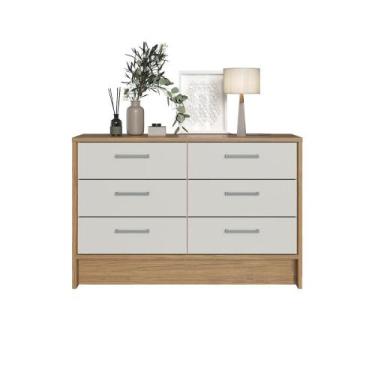 Imagem de Cômoda 6 Gavetas Prime CM3060 Decibal Naturalle Cristalo