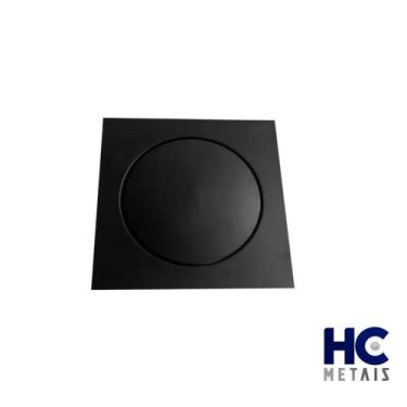 Imagem de Ralo Para Banheiro 15x15 Click Inteligente Preto Fosco - HC METAIS