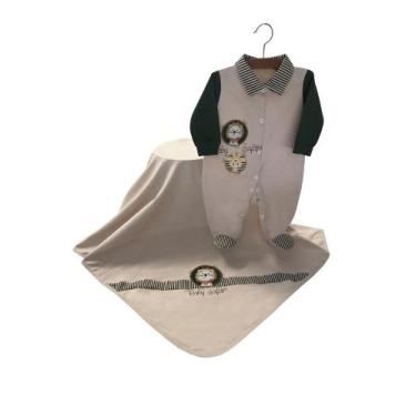 Imagem de Saída De Maternidade Roupinha Menino De Bebê Com Bordado - Asas de Anj