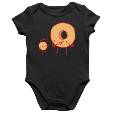 Imagem de Body Bebê Algodão Donuts - Foca na Moda, Preto, GG
