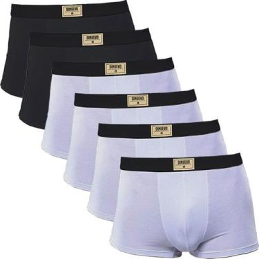 Imagem de Kit 6 Cuecas Boxer Di Nuevo Algodão Premium Branca e Preta, Cores do k