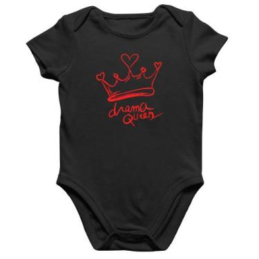 Imagem de Body Bebê Algodão Drama Queen - Foca na Moda, Preto, GG