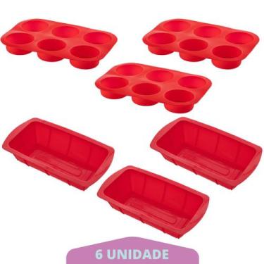 Imagem de Jogo Forma Para Pães + Forma Cupcake Sortida Silicone 3Un - QUALITY HO