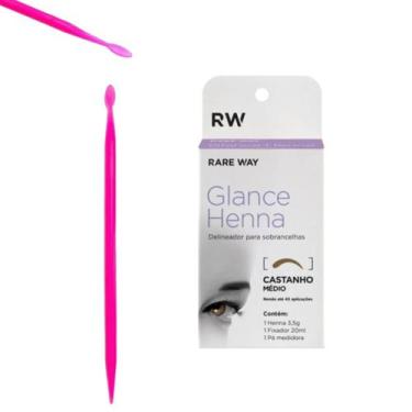 Imagem de Kit Henna Glance Sobrancelha Profissional E Palito Dosador e Aplicador
