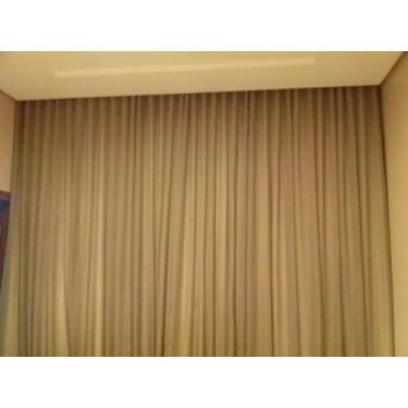 Imagem de cortina de tecido com linho dupla no trilho suisso   2,80x2,60 - eclip