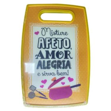 Imagem de Tábua Corte Carne Legumes Plástico Reforçado Resistente 30Cm - Tesla S