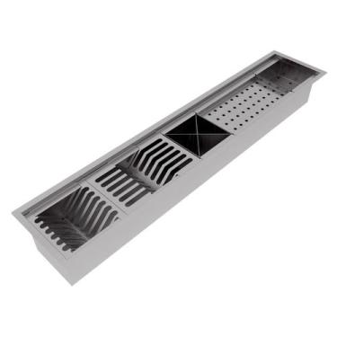 Imagem de Calha Gourmet Escorredor Inox Tamanho 19x92 Cm Ecosul  - Ecosul Metais