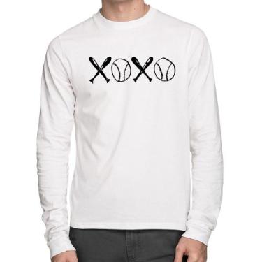 Imagem de Camiseta Algodão Xoxo Baseball Manga Longa - Foca na Moda, Branco, G