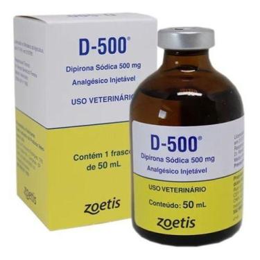 Imagem de D-500 - AnaLGésico Injetável - 50 Ml - Zoetis Kit 5 Unidades