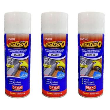 Imagem de Spray VedaTudo Emborrachado Impermeabilizante Dryko 400ml, Branco 3