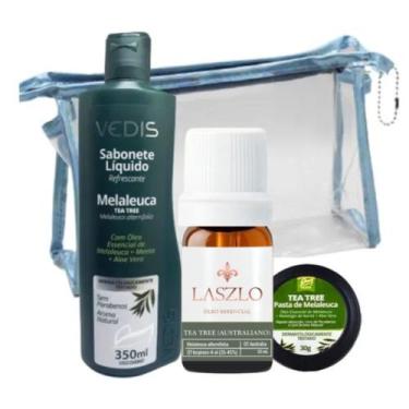 Imagem de Kit Melaleuca Tea Tree Sabonete Óleo Pasta Para Micoses - Vedis e Lasz