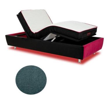 Imagem de Cama Solteiro Gamer Linho Azul Petróleo 108x218 Com Massagem - Pilati