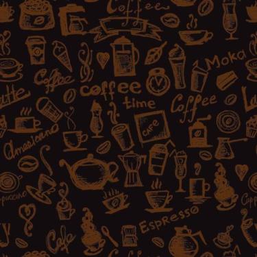 Imagem de Papel de Parede Adesivo Autocolante Vinil Casual Café Cozinha Marrom F