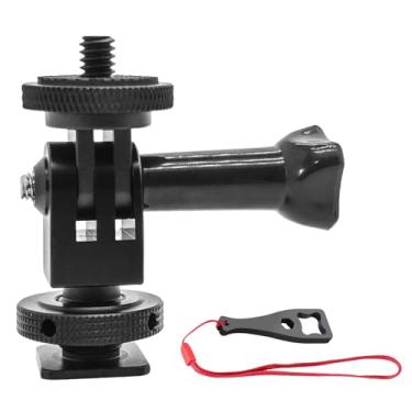 Imagem de Adaptador de montagem de tripé de liga de alumínio para câmeras de ação, adaptador de montagem de flash para câmera DSLR compatível com GoPro Hero 13/12/11/10/9/8/7/6/5/4/3+, DJI OSMO Action 5 4