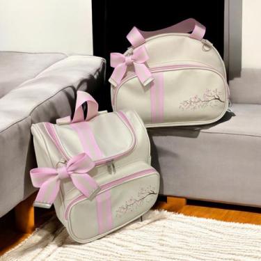 Imagem de Bolsa Maternidade Kit Merlim 2 Peças Mochila 2 Em 1 Conjunto Mamãe e B