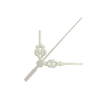 Imagem de Ponteiros para Máquina de Relógio Colonial Médio 5,5cm Branco - UNIART
