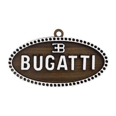 Imagem de Pacote 20 Chaveiro 3d Marca Bugatti 6cm Mdf Madeira Decorada - ATACADÃ