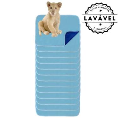 Imagem de Kit com 12 Fraldas de Câes p/Chão 70x50 Azul 200 Lavagens - Alta Absor
