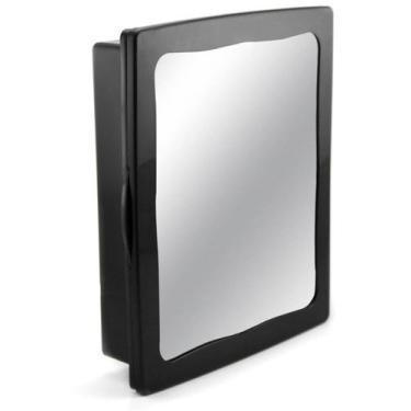 Imagem de Armário plástico com espelho para banheiro - N.variedades, Preto