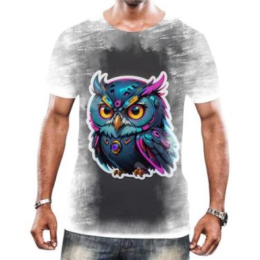 Imagem de Camisa Camiseta Tshirt Animais Cyberpunk Corujas Aves HD  - Enjoy Shop