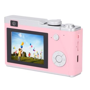 Imagem de Câmera Digital Frontal e Traseira Com Lente Dupla e Foco Automático Filmadora Digital 48MP 1080P para Viagens (Rosa)