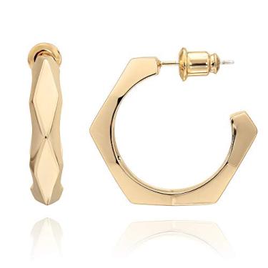 Imagem de Aprilery Brincos de argola de ouro e prata para mulheres, brincos delicados com clipe de orelha de cristal hipoalergênico, bijuteria para meninas adolescentes presentes para ela, Banhado a ouro 14K,