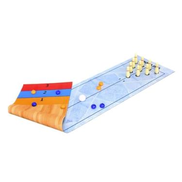 Imagem de menolana Conjunto de jogos de mesa de curling 3 em 1, jogo de boliche, shuffleboard interno para jogos casuais, interno, adultos