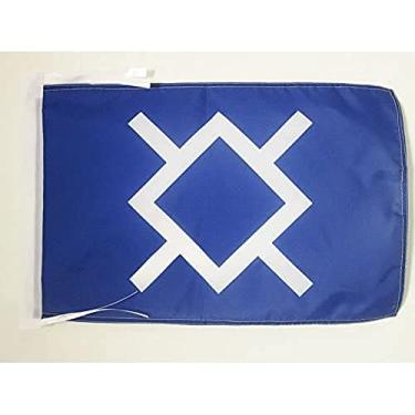 Imagem de AZ FLAG - Cordas de bandeira de índios Cheyenne 45.7 cm x 12'' - Tribo nativo americano bandeiras pequenas 30 x 45 cm - Banner 45.7x30.5 cm - Drapeau Cheyennes amérindien