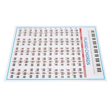 Imagem de Pôster de Acordes de Piano Em Papel Artístico de Grande Volume, Gráfico de Acordes de Piano de 88 Teclas para Sala de Aula de Música, Casa, Escola, Acessórios de Piano para