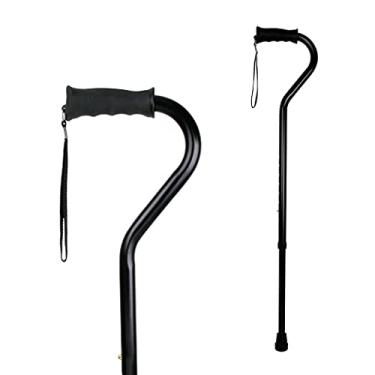 Imagem de Bengala de caminhada Carex com alça acolchoada macia – Bengala ajustável para homens ou mulheres – Bengala preta