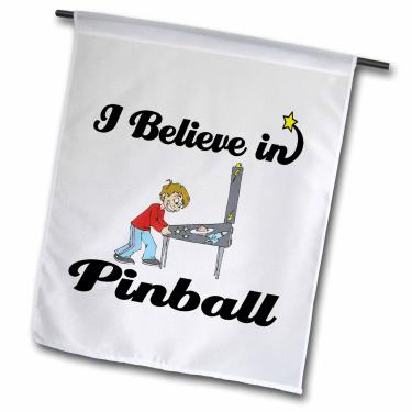 Imagem de 3dRose fl_105474_1 Bandeira de jardim I Believe in Pinball, 30 x 45 cm