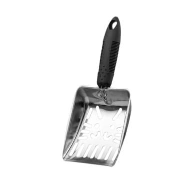 Imagem de Gralara Cat Litter Scoop Kitten Waste Lifter Litter Tray Scoop Kitty Colher de metal para filhotes, Preto