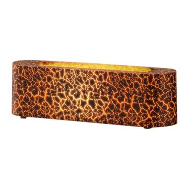 Imagem de Gralara Umidificador de ar Flame Air Difusor de aroma Máquina difusora de aroma Umidificador de mesa com luzes coloridas para sala de estar Berçário, Preto