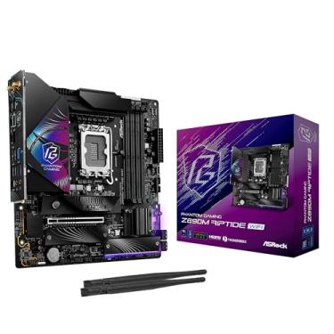 Imagem de ASRock Placa mãe Z890M Riptide WiFi 6E Phantom Gaming Intel Core Ultra Z890 LGA1851 RL-ILM DDR5 9066 MHz 256 GB M.2 Micro ATX